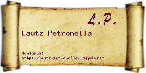 Lautz Petronella névjegykártya